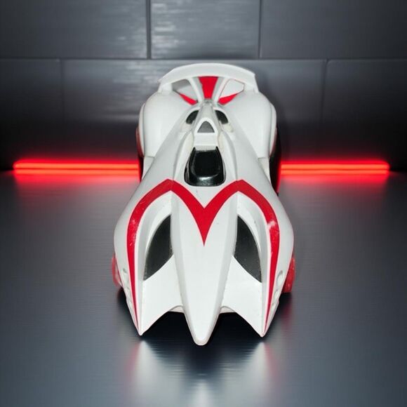 2008 Mattel Hotwheels Friction Motor Plastic Mach 5 Race Car 7” B7 - Picture 1 of 8